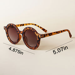 Kids Round Frame Sunglasses With Case