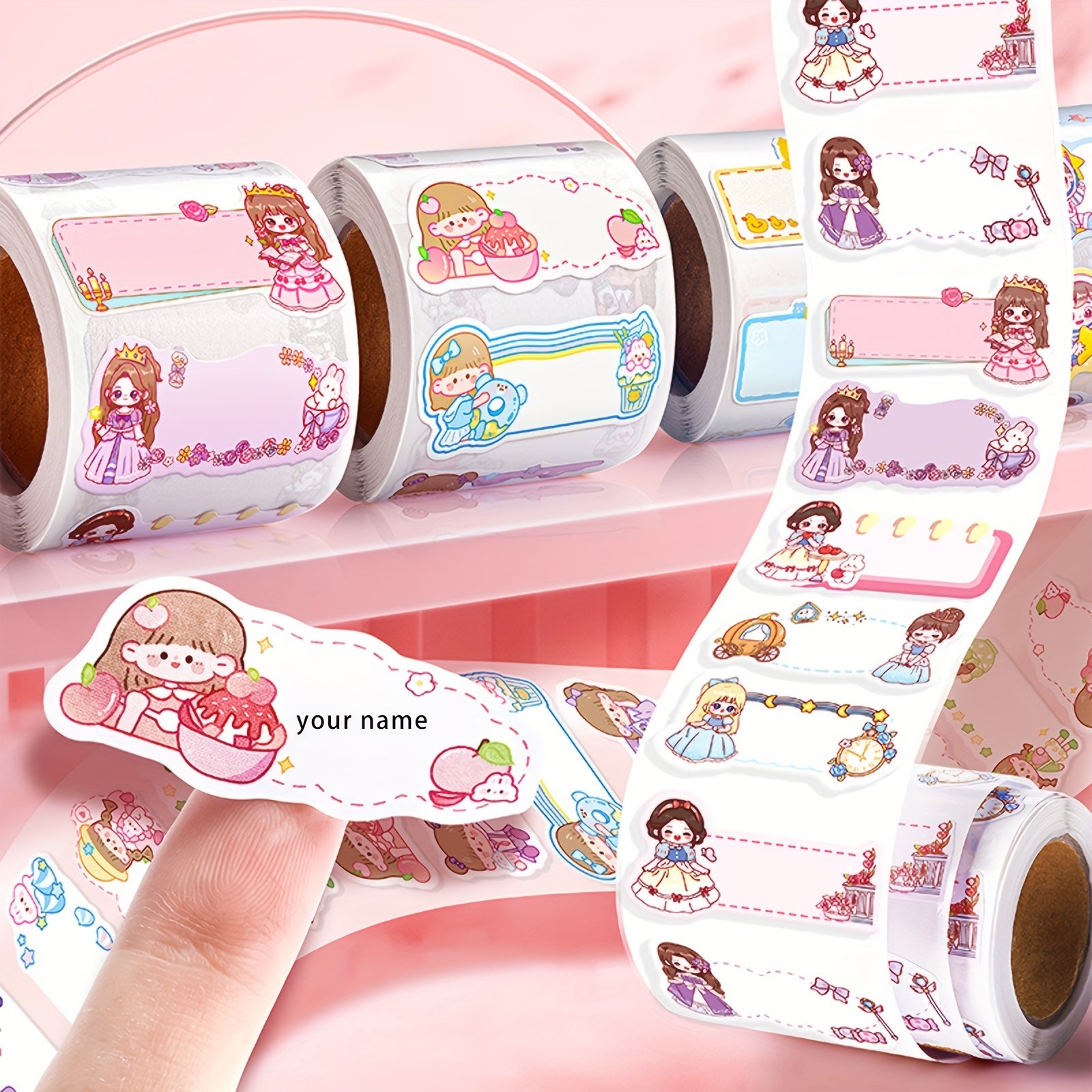 300pcs Custom Name Stickers for School and Scrapbooking