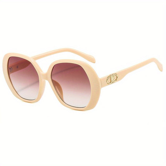 Oversized Cat Eye Sunglasses Gradient Lens Metal Temple UV400