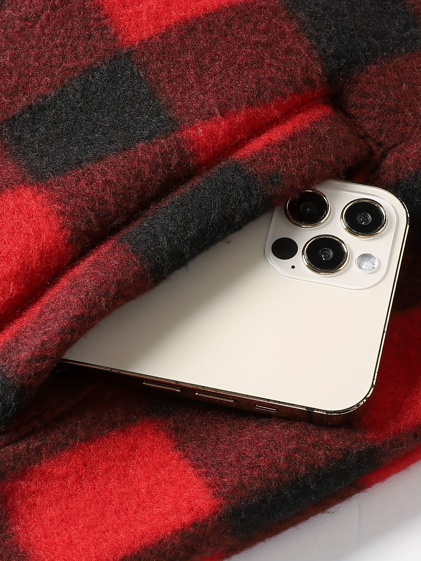 Vintage Plaid Hooded Jacket Men's Zip Up Coat Fall Winter