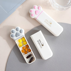 Mini Cat Claw Pill Organizer with 3 Compartments