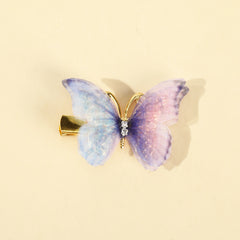 6 Pcs Pink & Golden Butterfly Hair Clips