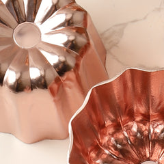 4pcs Non Stick Canele Pan Mousse Cake Mold Pudding Mold Baking Tools