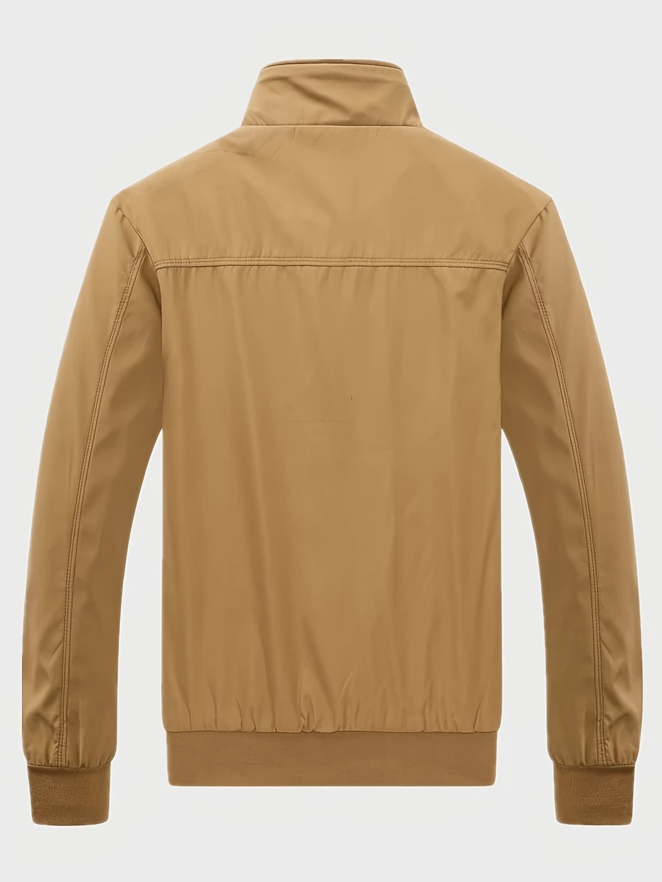 Men's Casual High Neck Zipper Jacket for Spring