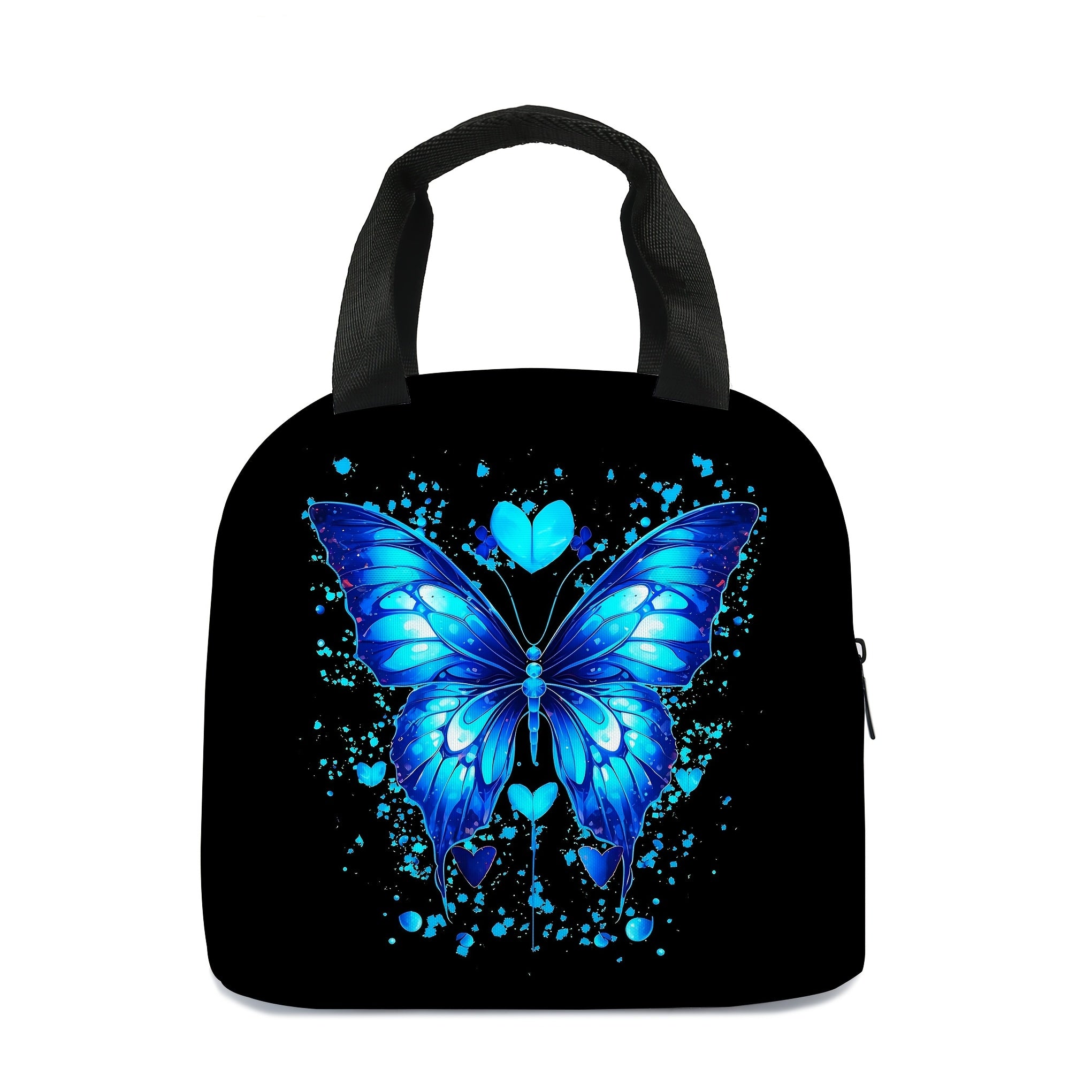 Butterfly Insulated Lunch Bag - Leakproof Handbag for Travel