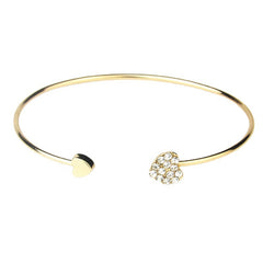 Love Heart Bangle Bracelet Hand Jewelry For Women