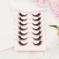 7 Pairs False Eyelashes Cat Eye Lashes