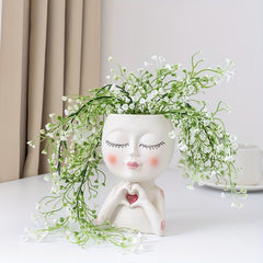 Resin Flower Pots With Drainage Holes - Ideal for Plants & Home Decor