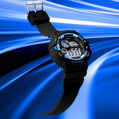 Boys' Digital Watch Alarm Luminous Display IPX7 TPU Strap Running Camping