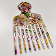 Vintage Floral Acetic Acid Comb for Hair Styling