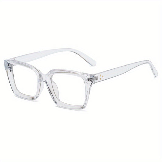 Square Frame Anti Light Clear Lens Glasses Minimalist Eyewear
