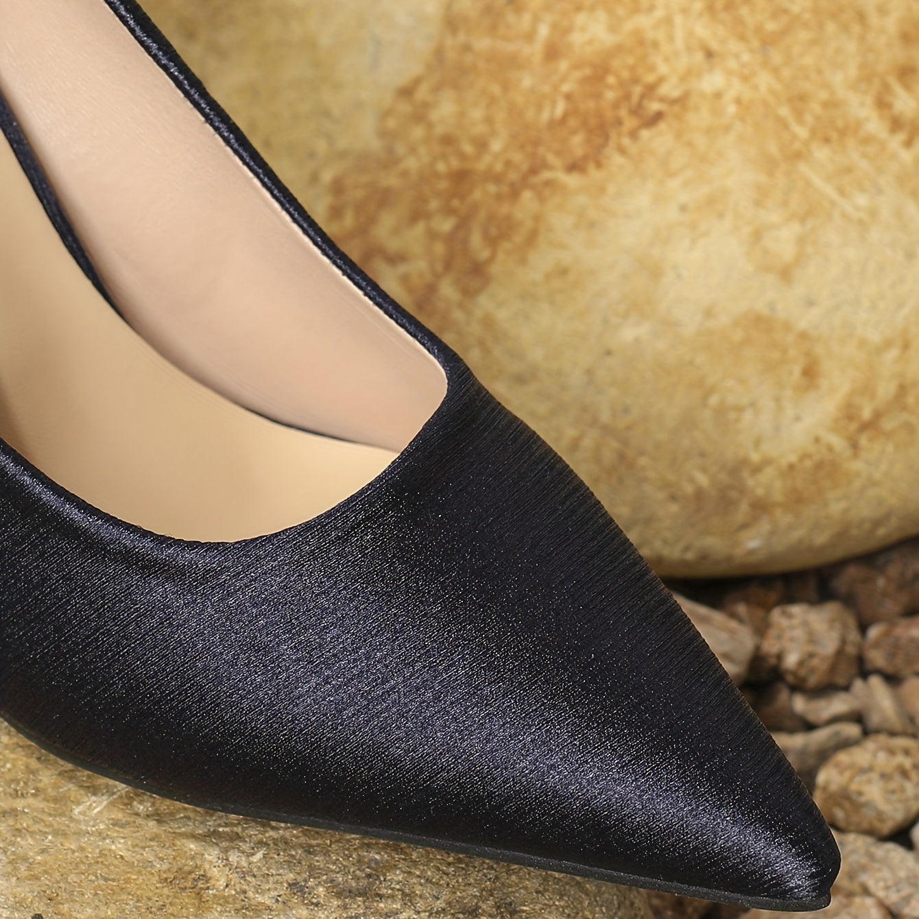 Solid Stiletto Heels Point Toe Pumps Women's Party Heels