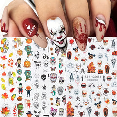 Halloween Nail Art Stickers 3D Self Adhesive Designs