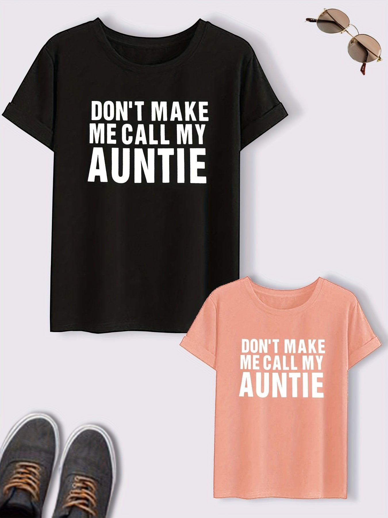 Parent & Me Daddy & Baby Parent Child Letters Print T Shirt