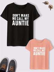 Parent & Me Daddy & Baby Parent Child Letters Print T Shirt