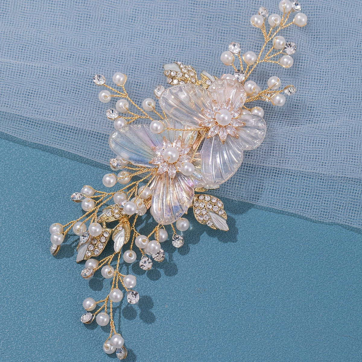 Girls Butterfly Faux Pearl Hairpin Rhinestone Fairy Hairpin