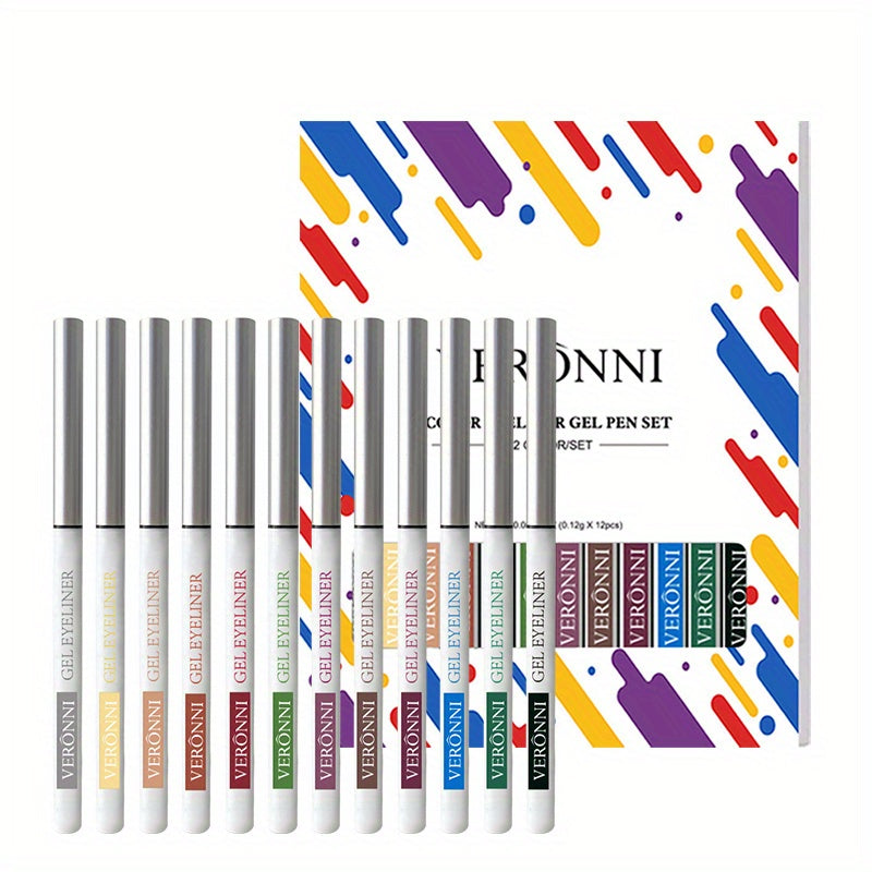 Colorful Eyeliner Set 12 Colors Matte Finish