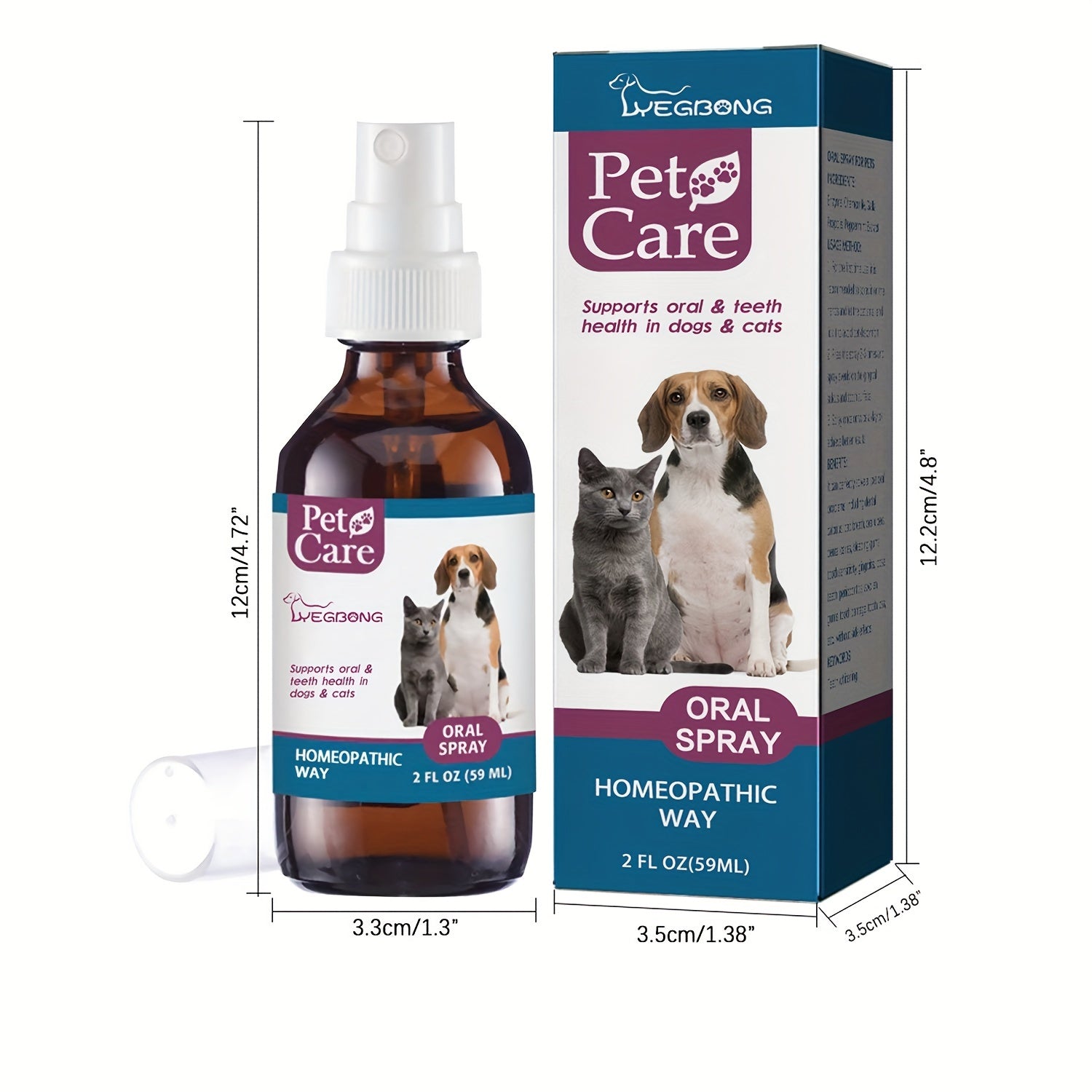 Pet Oral Cleaning Spray Dogs And Cats Tartar Removal Fresh Breath Care