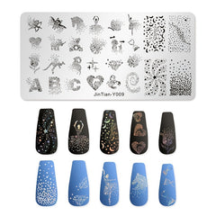 Reusable Nail Stamping Plates Animals Cats Dogs Snakes Easy to Use