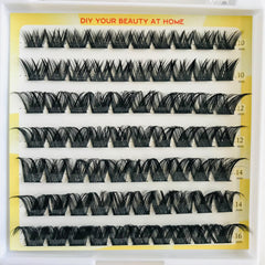 DIY Lower False Eyelashes Cluster Lashes Brown Natural Curling Extension