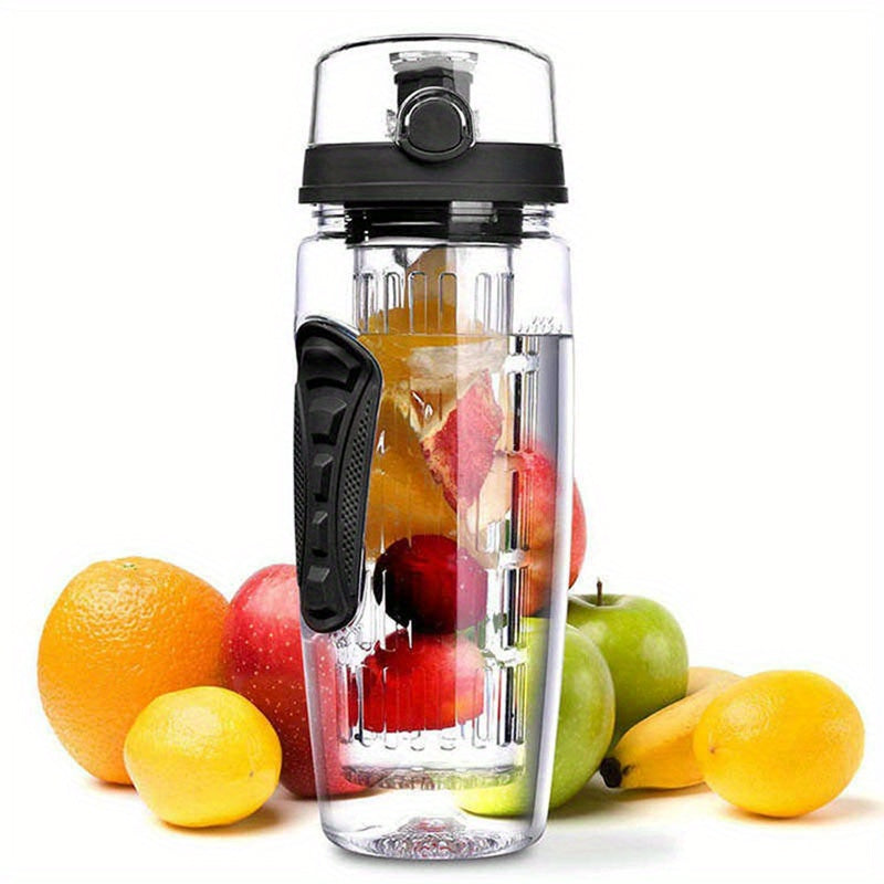 32oz Portable Plastic Water Bottle with Tea Drain for Outdoor Sports