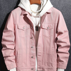 Men's Street Style Denim Jacket for Spring Fall