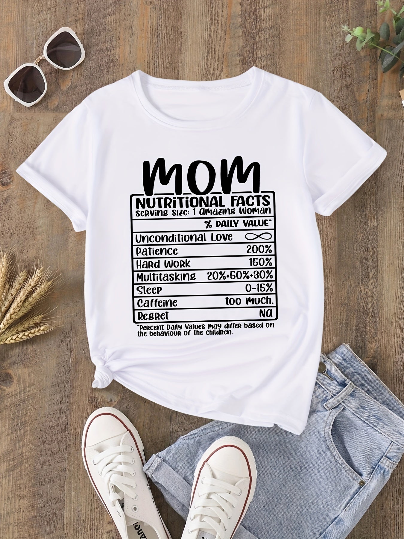 Mom & Son Nutrition Facts Tee Short Sleeve Shirts