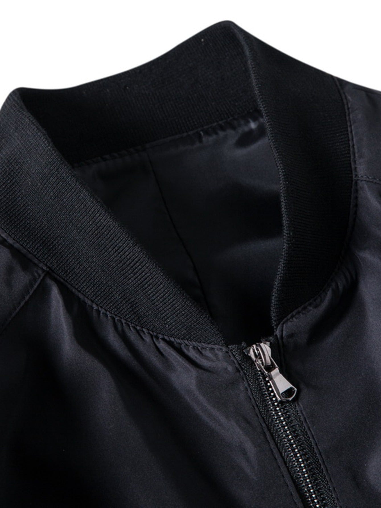 Men's Dragon Printed Baseball Collar Jacket