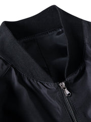 Men's Dragon Printed Baseball Collar Jacket