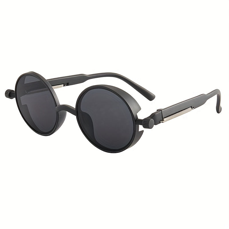 Gothic Steampunk Round Sunglasses for Men