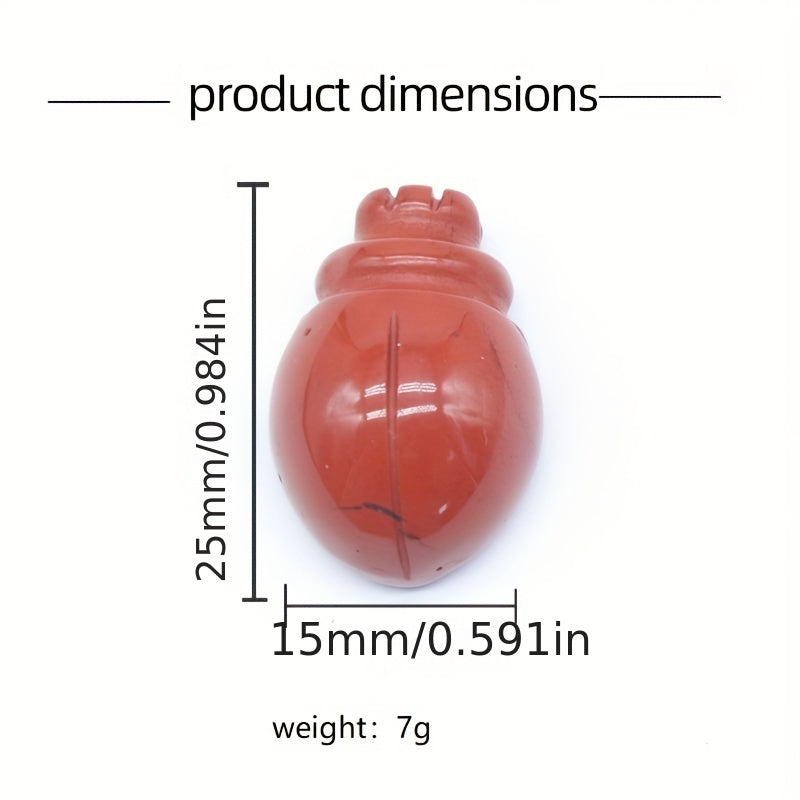 Carving Dung Beetle Natural Healing Crystal Jewelry Desk Decor Children Gift