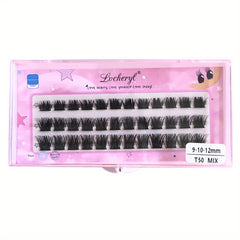3D DIY Lashes Cluster 9mm 14mm D Curling Faux Mink Extension Eyelashes