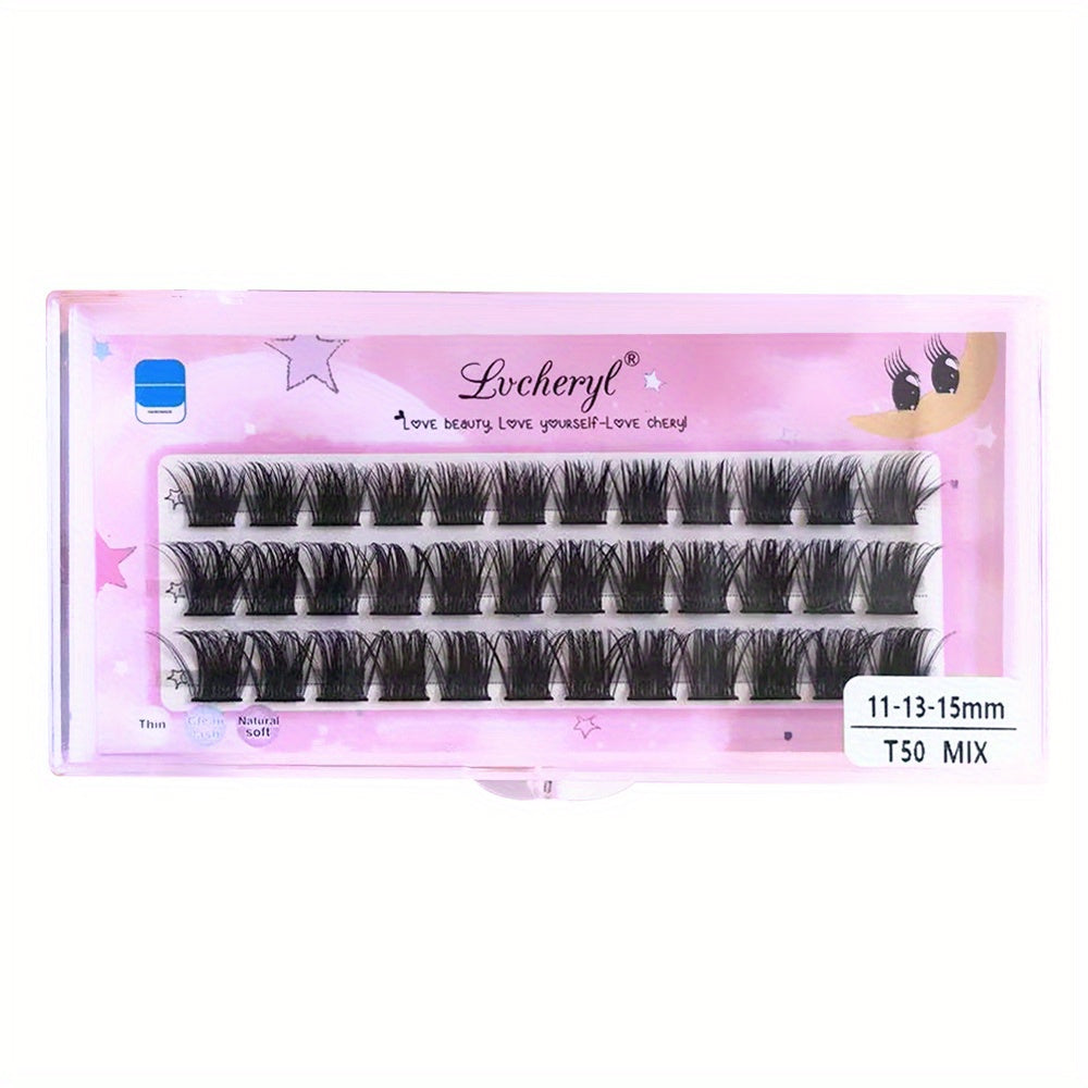 3D DIY Lashes Cluster 9mm 14mm D Curling Faux Mink Extension Eyelashes