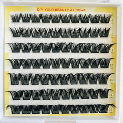 DIY Lower False Eyelashes Cluster Lashes Brown Natural Curling Extension