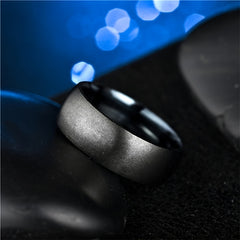 Matte Titanium Steel Rings For Men 8MM Couple Rings