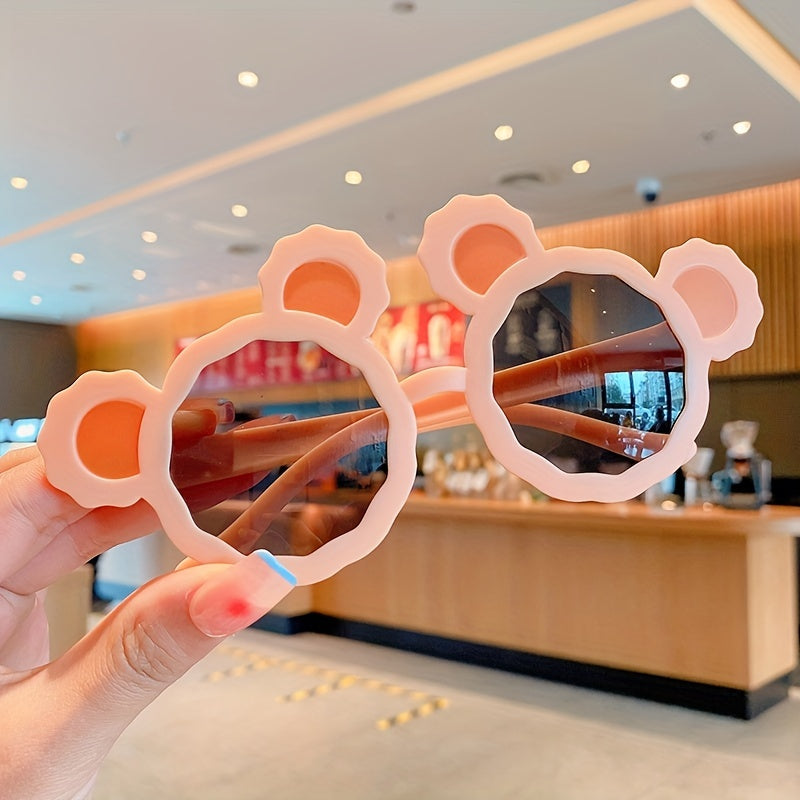 4pcs Bear Frame Sunglasses Sun Protection Accessories for Summer Holiday