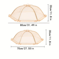 Food Cover Umbrella Shaped Dust proof Foldable Cover 70x30cm