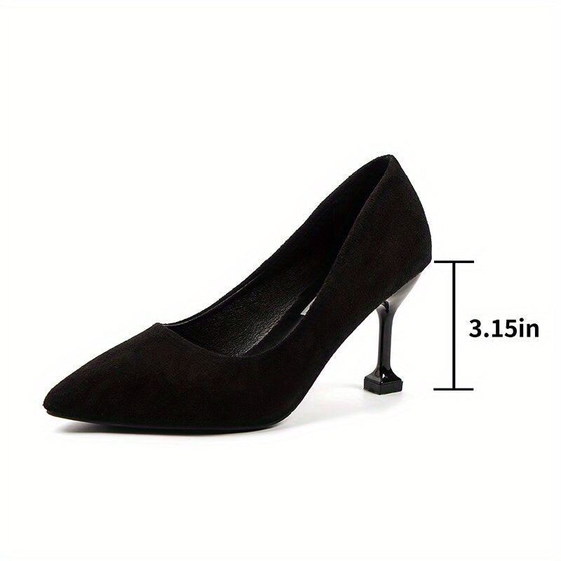 Women's Pointed Toe High Heels Slip On Stiletto Court Pumps