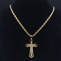 Men's Stainless Steel Cross Necklace