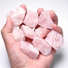 2pcs Natural Light Powder Crystal Raw Stones DIY Demagnetizing Purifying Stones