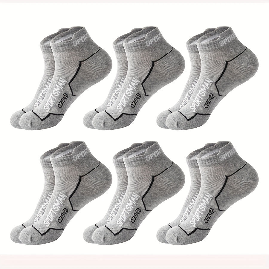 6 Pairs Letter Print Sports Short Socks Women's Stockings