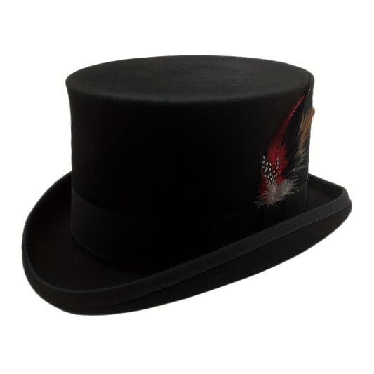 Men's 100 Wool Top Hat Satin Lined Party Dress Hats Derby Hat
