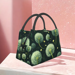 Dandelion Pattern Insulated Lunch Bag for Work and Picnics