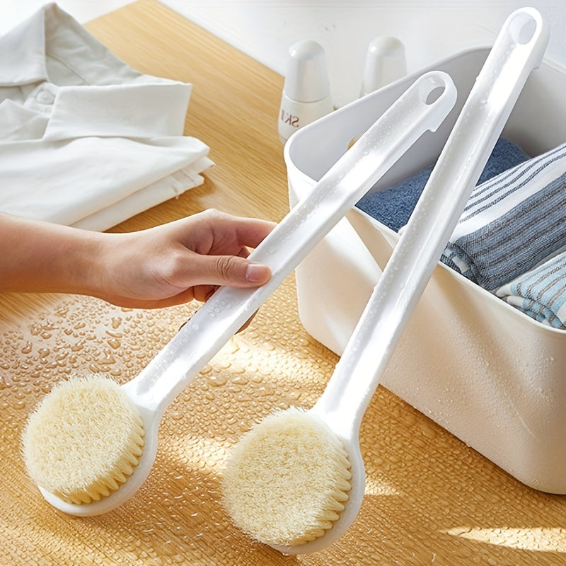 Long Handle Shower Brush with Exfoliating Scrubber for Body and Back Massage