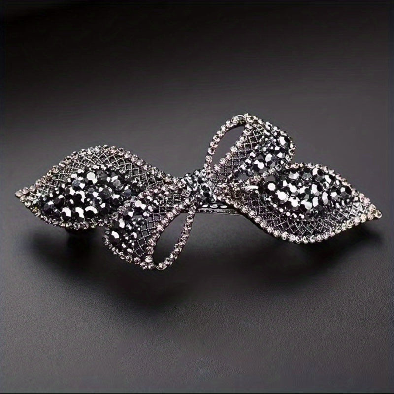 Bow & Rhinestone Hair Clip Barrette Headwear Hair Accessory
