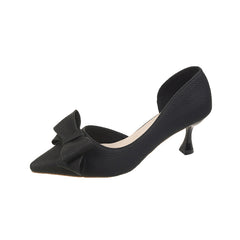 Women's Pointed Toe Bow Tie Pumps Stiletto Heels
