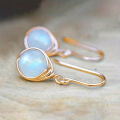Vintage Silver Opal Drop Earring For Women