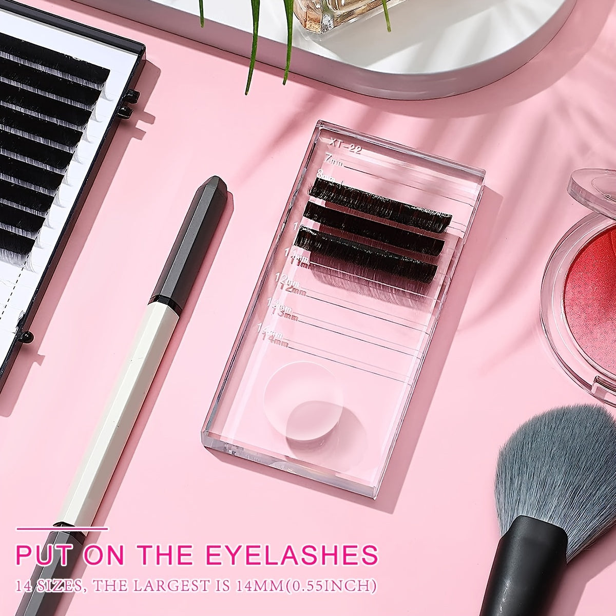 Crystal Eyelash Extension Pallet False Lash Tray Strip Glue Holder