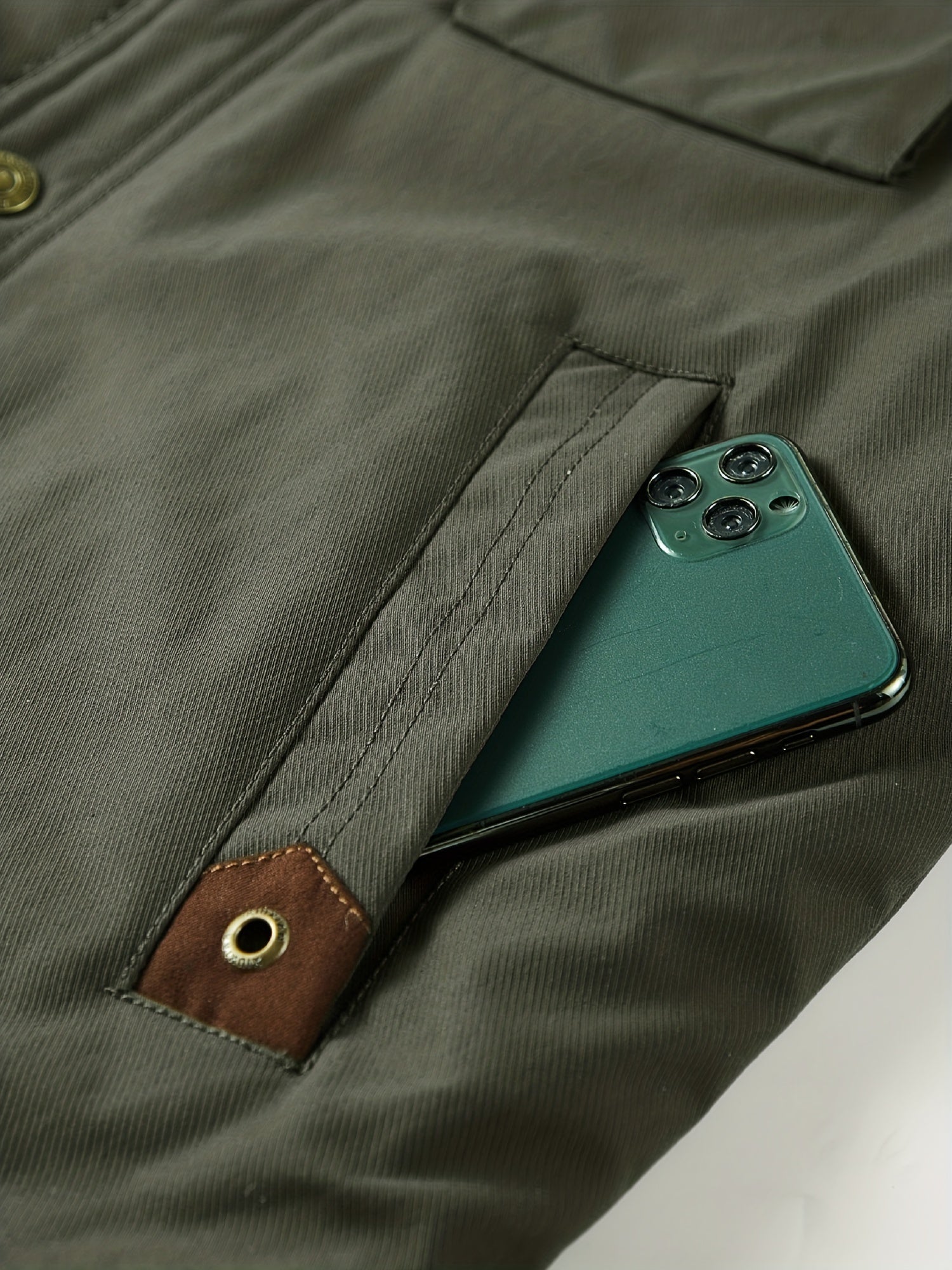 Men's Fleece Windbreaker Jacket Casual Lapel Coat