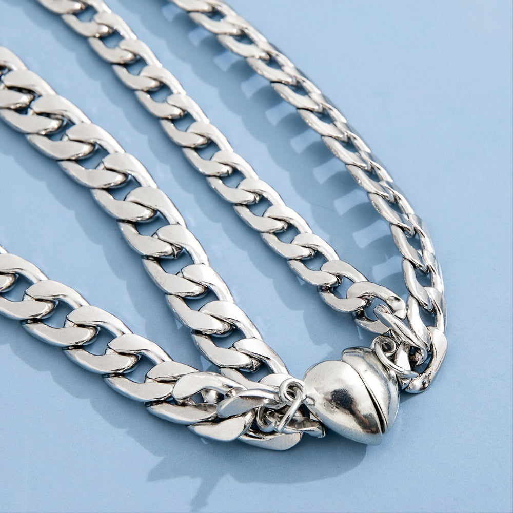 Couple Bracelets Set Magnetic Heart Attraction Bracelets